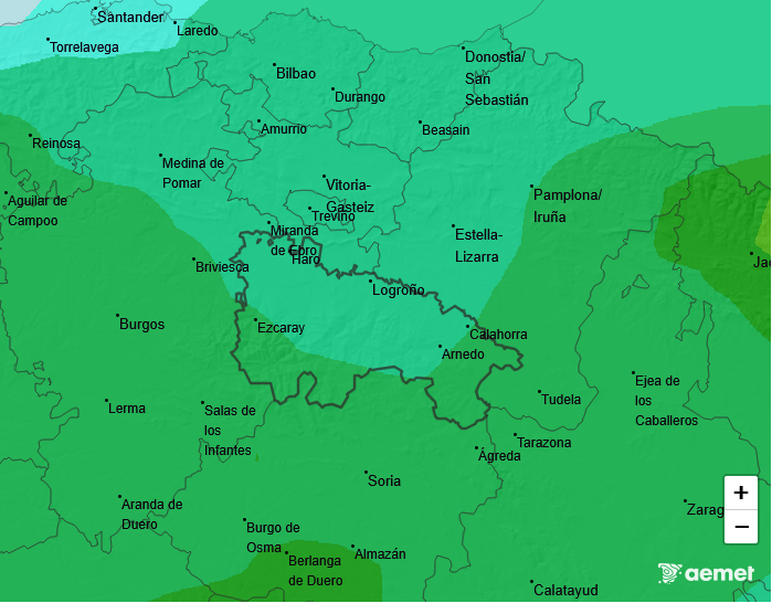 Precipitación Media según AEMET. Meteosojuela La Rioja 15