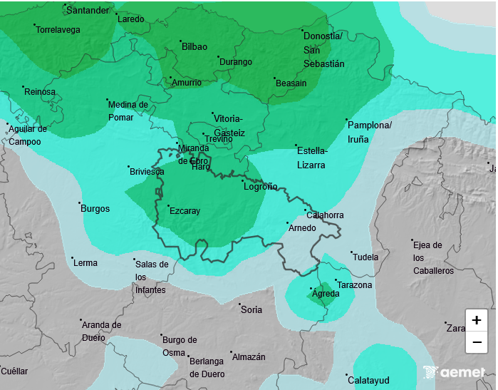 Precipitación Media según AEMET. Meteosojuela La Rioja 26