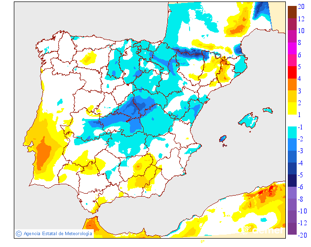 Variación de temperaturas máximas AEMET 15 Meteosojuela