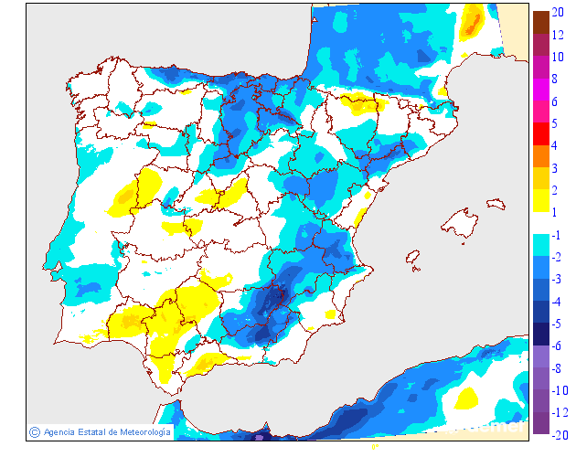 Variación de temperaturas máximas AEMET 16 Meteosojuela