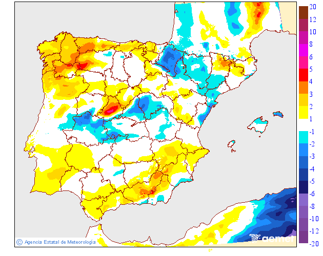Variación de temperaturas máximas AEMET Meteosojuela 07