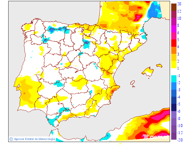 Variación de temperaturas máximas AEMET Meteosojuela 10