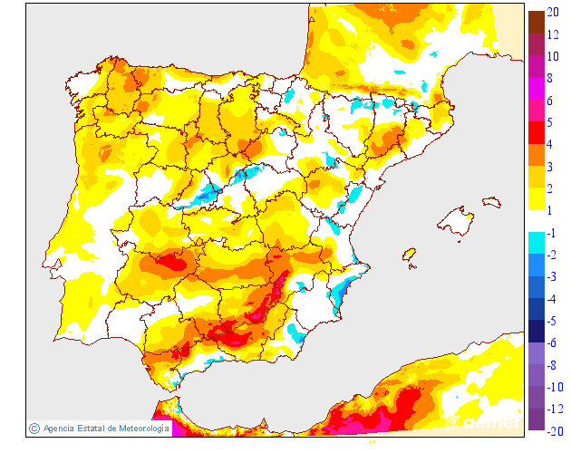 Variación de temperaturas máximas AEMET Meteosojuela 11