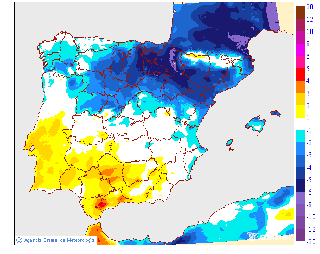 Variación de temperaturas máximas AEMET Meteosojuela 18