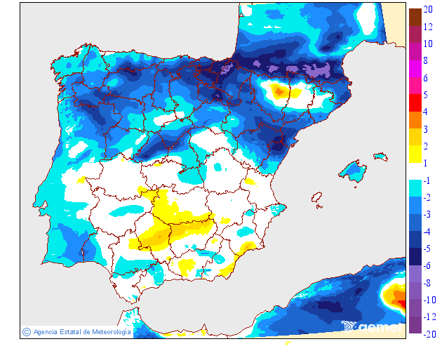Variación de temperaturas máximas AEMET Meteosojuela 25