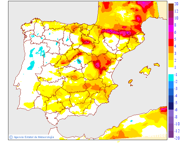 Variación de temperaturas máximas AEMET Meteosojuela 28