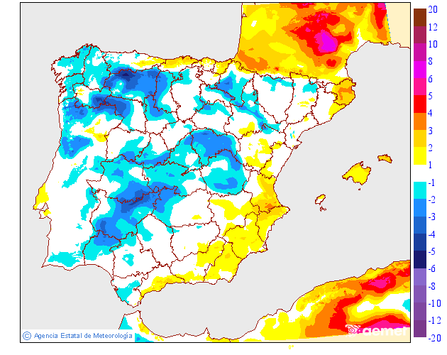 Variación de temperaturas máximas AEMET Meteosojuela 29