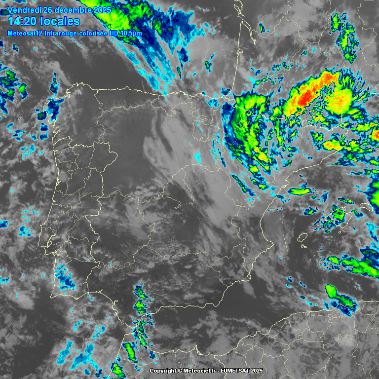 Animación de Satélite ,. Situación de Levante