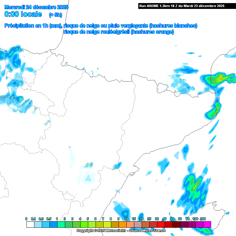 Animación evolución de las precipitaciones previstas en La Rioja