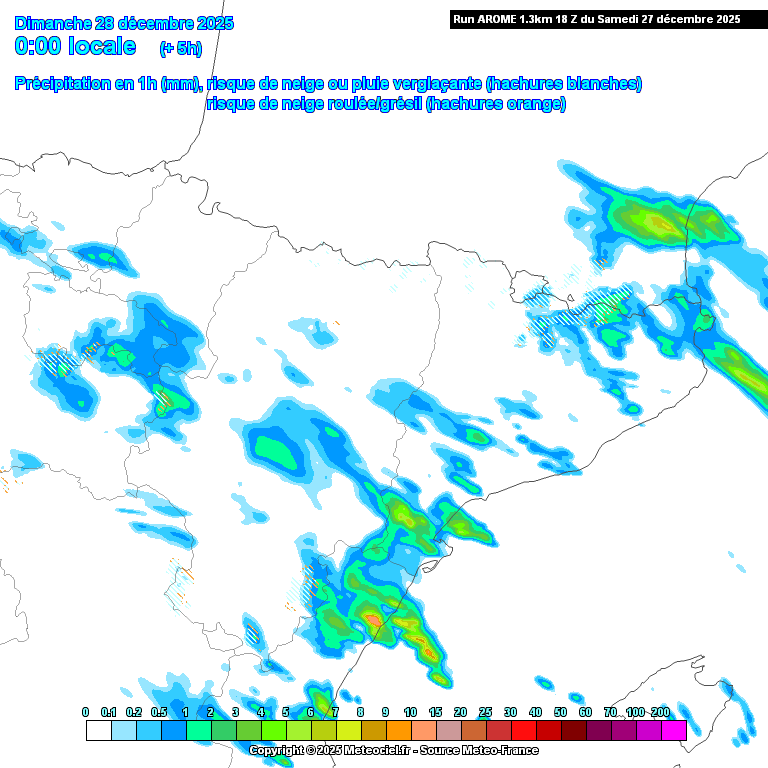 Animación evolución de las precipitaciones previstas en La Rioja