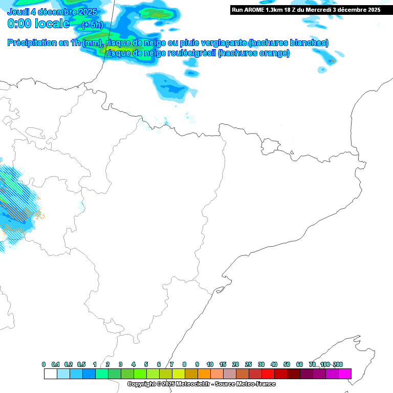 Animación evolución de las precipitaciones previstas en La Rioja