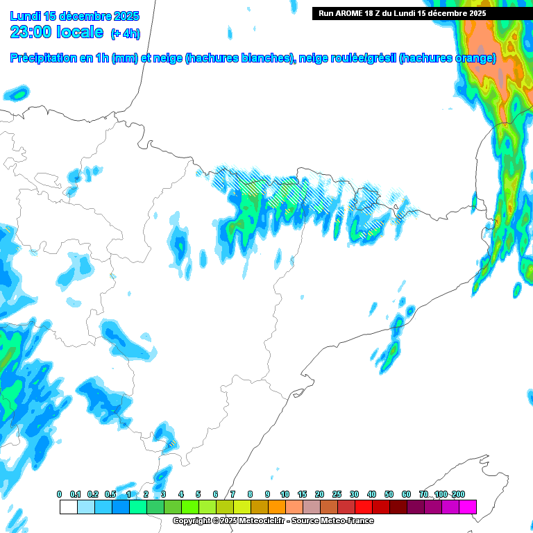 Animación evolución de las precipitaciones previstas en La Rioja
