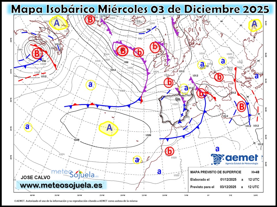 Mapa Isobárico La Rioja. Meteosojuela