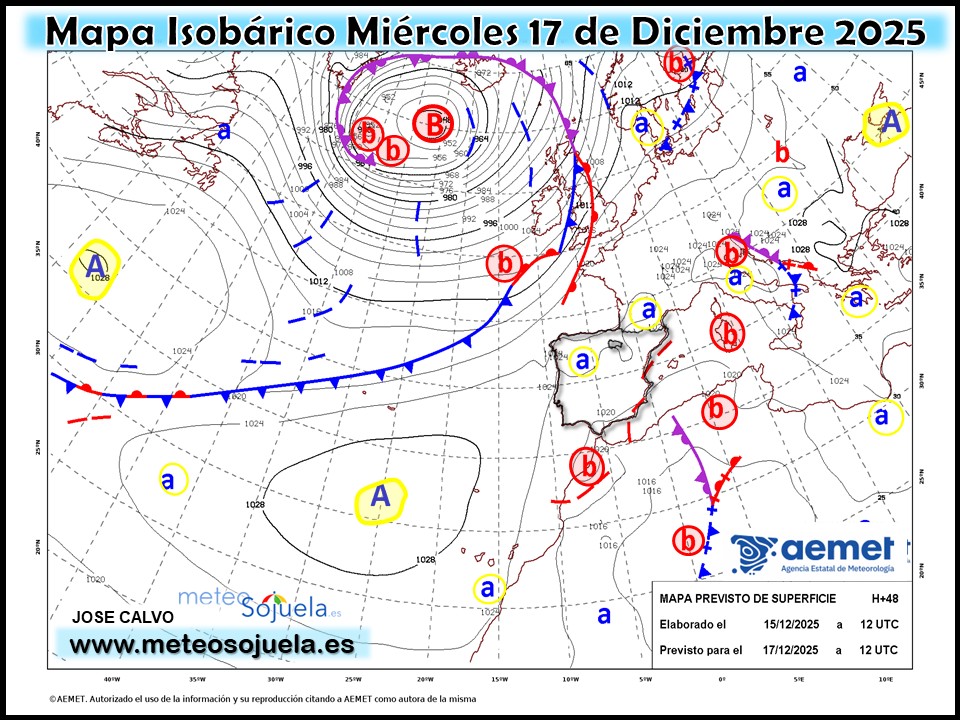 Mapa Isobárico La Rioja. Meteosojuela