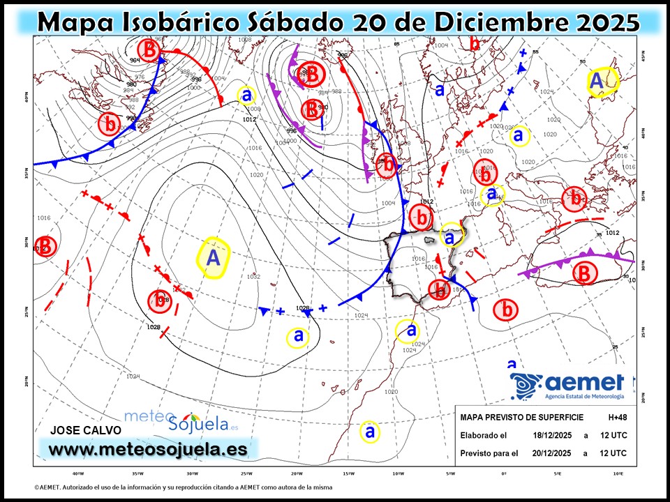 Mapa Isobárico La Rioja. Meteosojuela