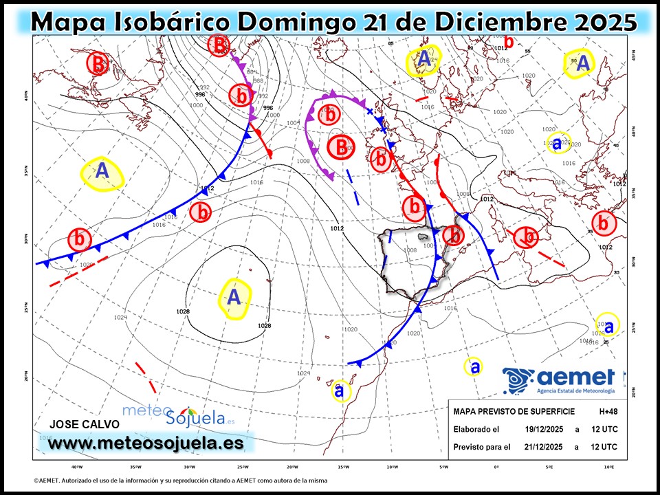 Mapa Isobárico La Rioja. Meteosojuela