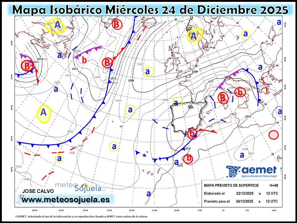 Mapa Isobárico La Rioja. Meteosojuela