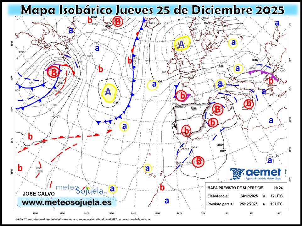Mapa Isobárico La Rioja. Meteosojuela