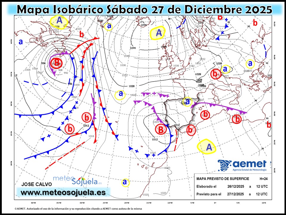 Mapa Isobárico La Rioja. Meteosojuela