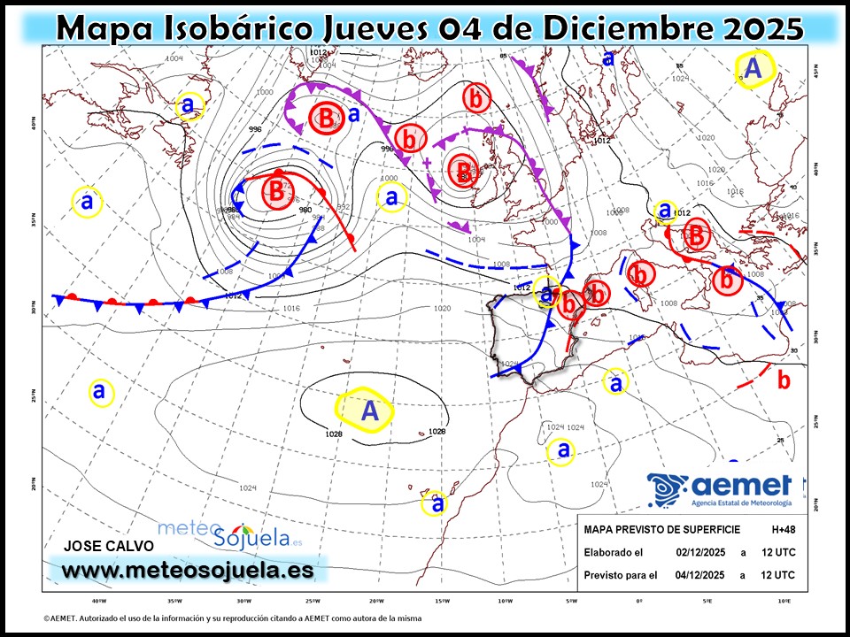 Mapa Isobárico La Rioja. Meteosojuela