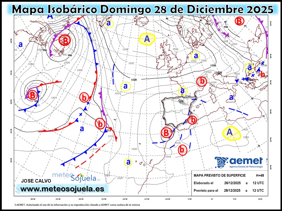 Mapa Isobárico La Rioja. Meteosojuela