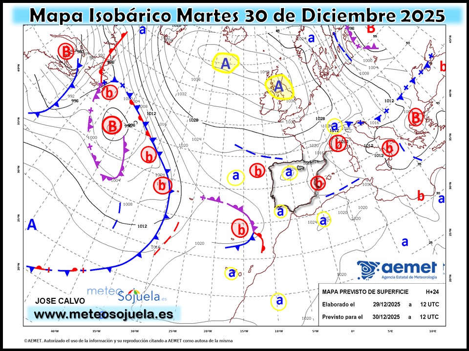 Mapa Isobárico La Rioja. Meteosojuela