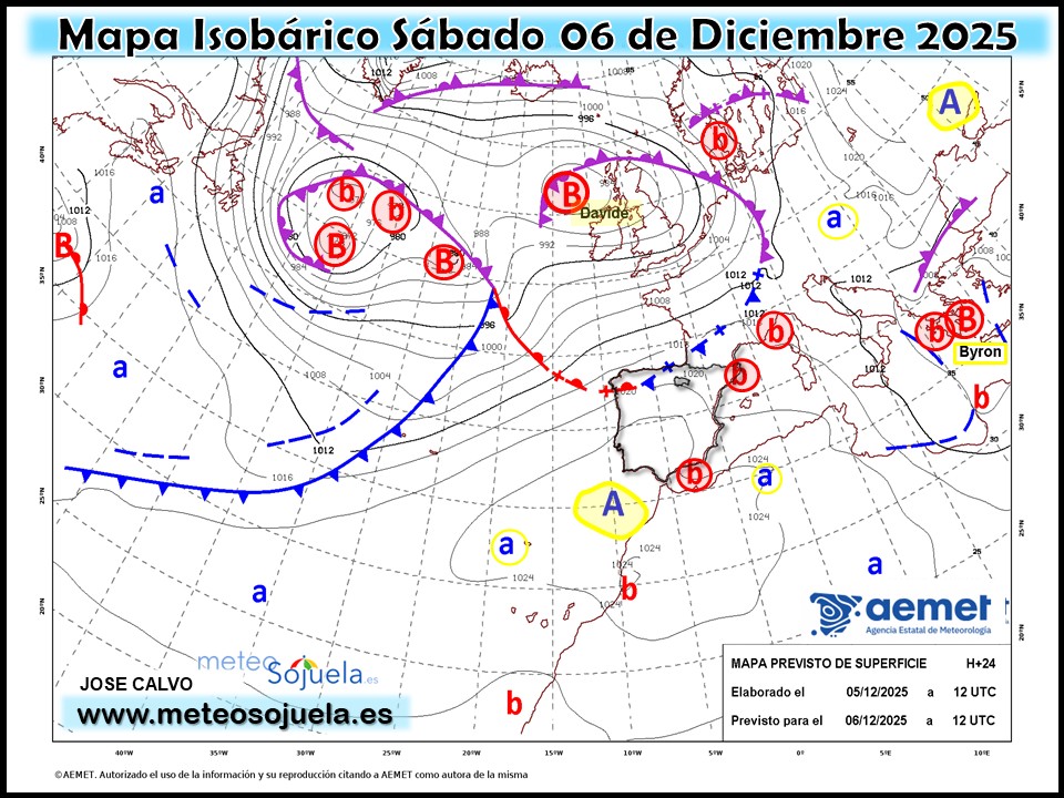 Mapa Isobárico La Rioja. Meteosojuela