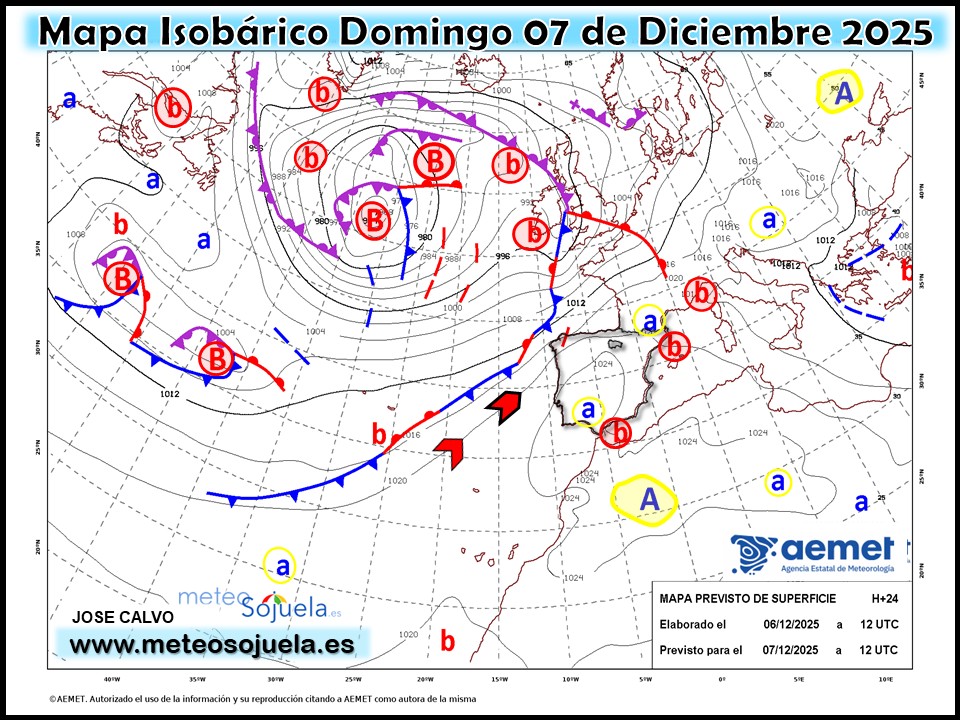 Mapa Isobárico La Rioja. Meteosojuela