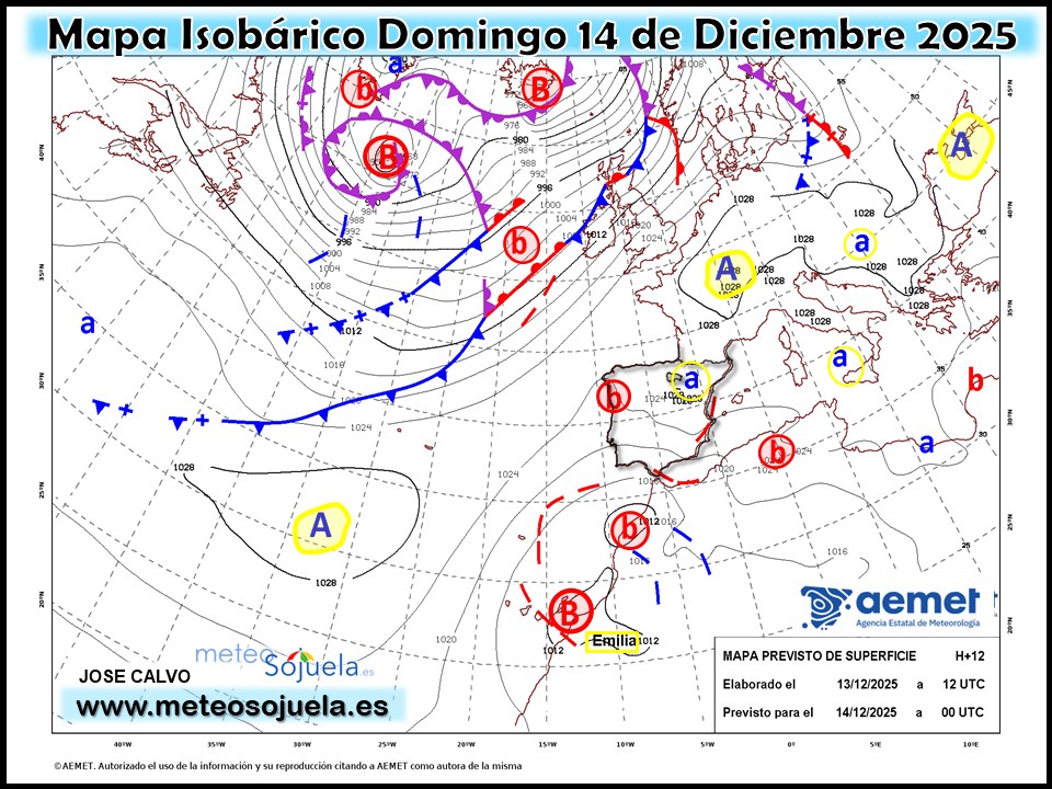 Mapa Isobárico La Rioja. Meteosojuela