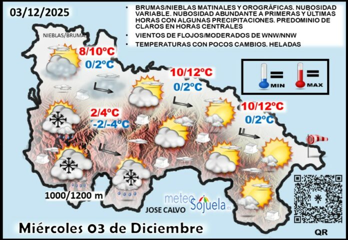 Mapa del tiempo en La Rioja. Meteosojuela Mapa del tiempo en La Rioja. Meteosojuela