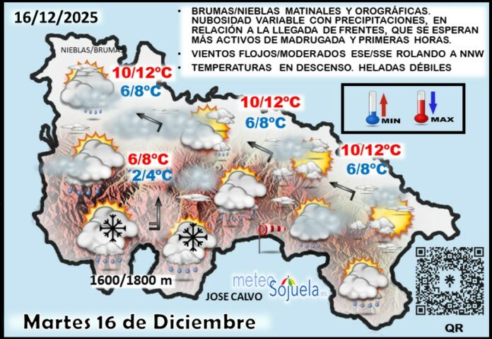 Mapa del tiempo en La Rioja. Meteosojuela Mapa del tiempo en La Rioja. Meteosojuela