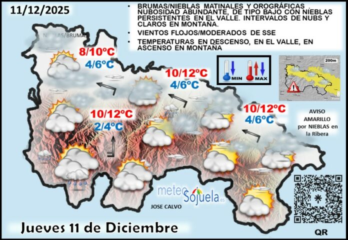Mapa del tiempo en La Rioja. Meteosojuela Mapa del tiempo en La Rioja. Meteosojuela