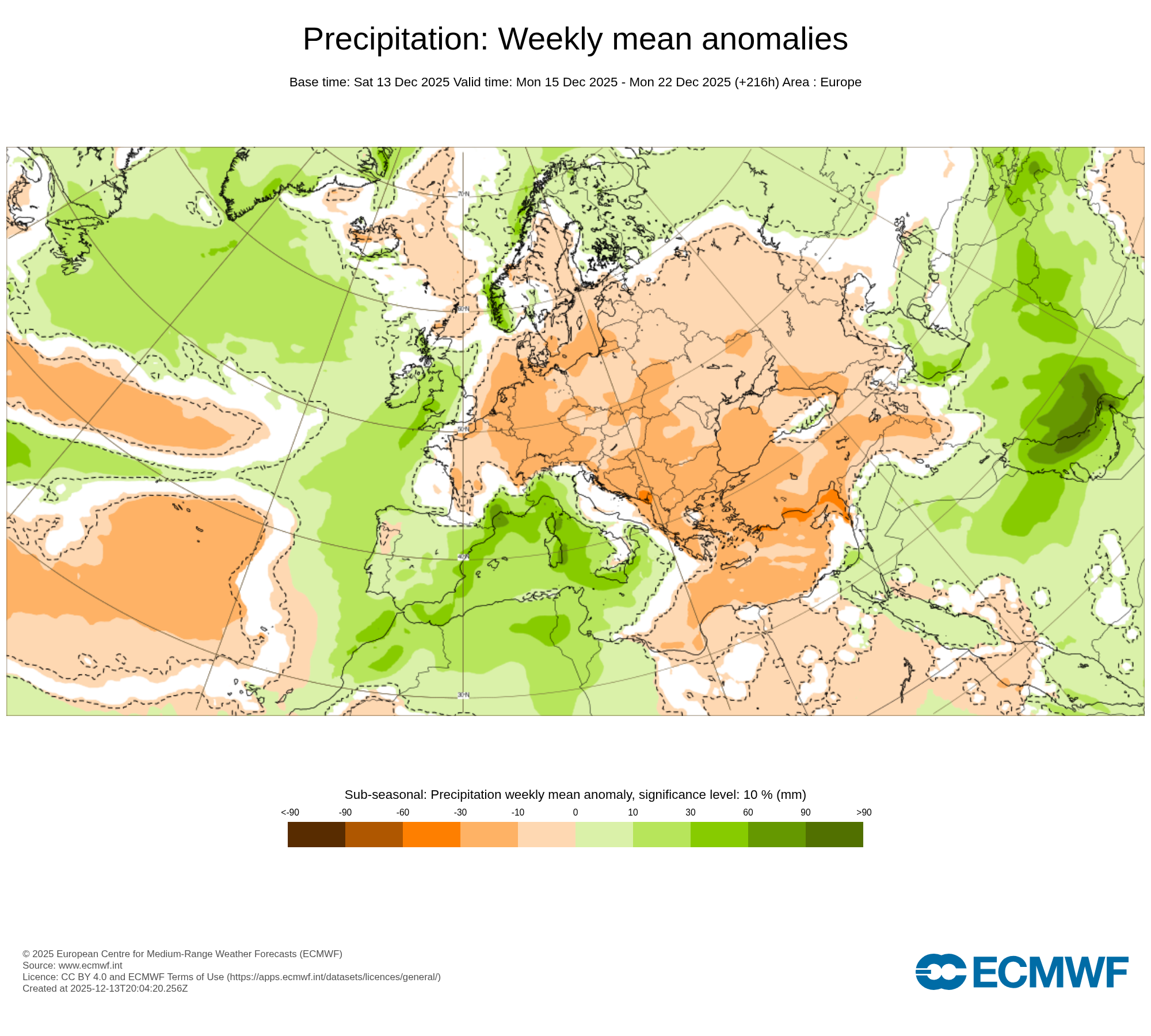 Modelos de Precipitación Diciembre 3ª semana ECMWF .Meteosojuela La Rioja