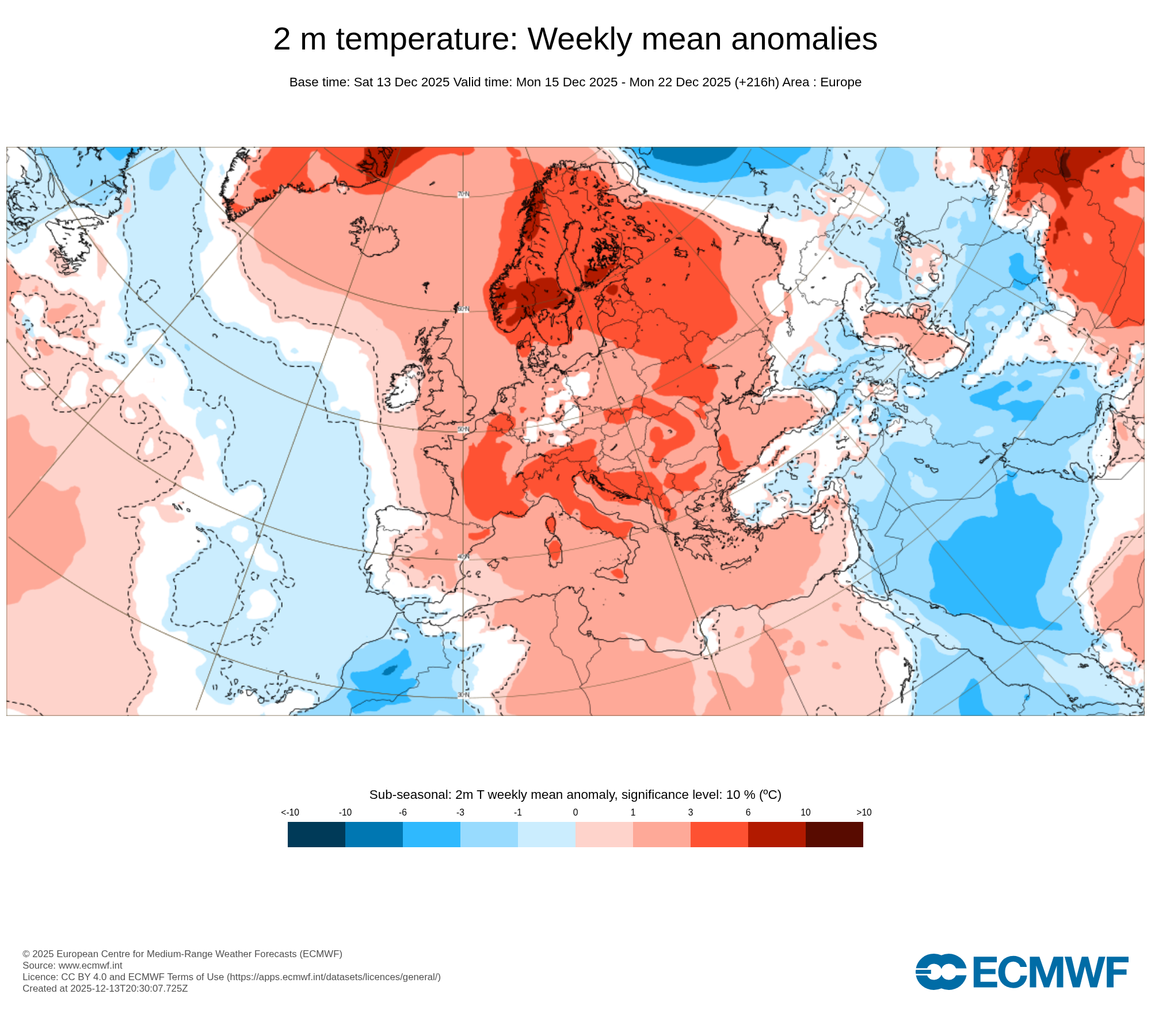 Modelos de Temperatura Diciembre 3ª semana ECMWF .Meteosojuela La Rioja
