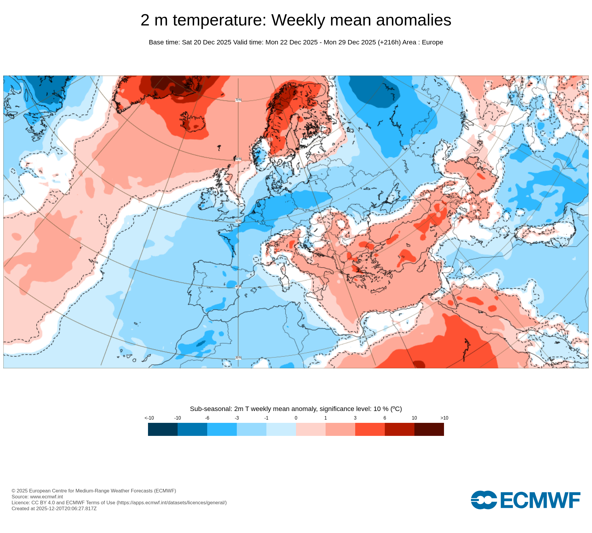 Modelos de Temperaturas Diciembre 4ª semana ECMWF .Meteosojuela La Rioja