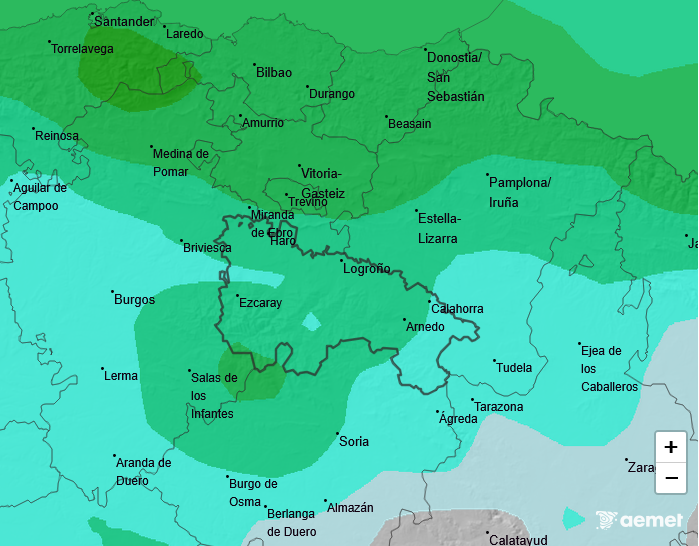 Precipitación Media según AEMET. Meteosojuela La Rioja 05