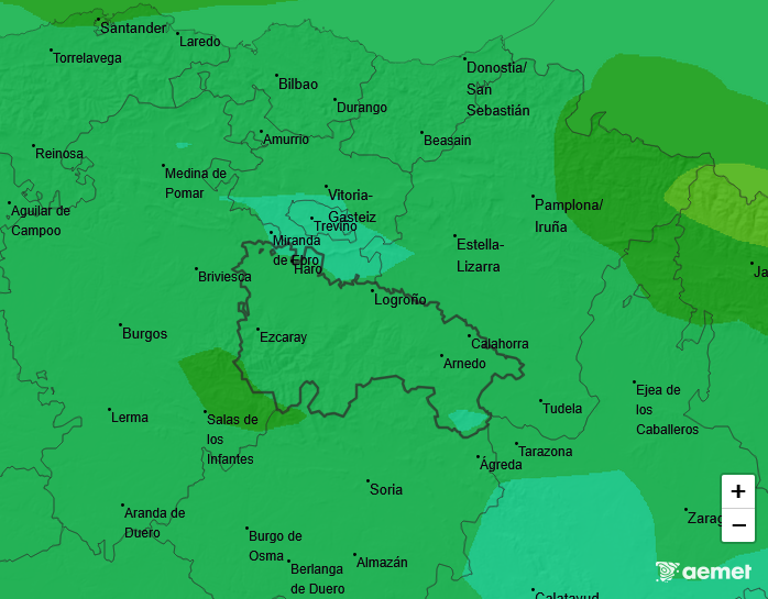 Precipitación Media según AEMET. Meteosojuela La Rioja 21