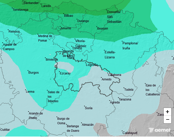 Precipitación Media según AEMET. Meteosojuela La Rioja 22