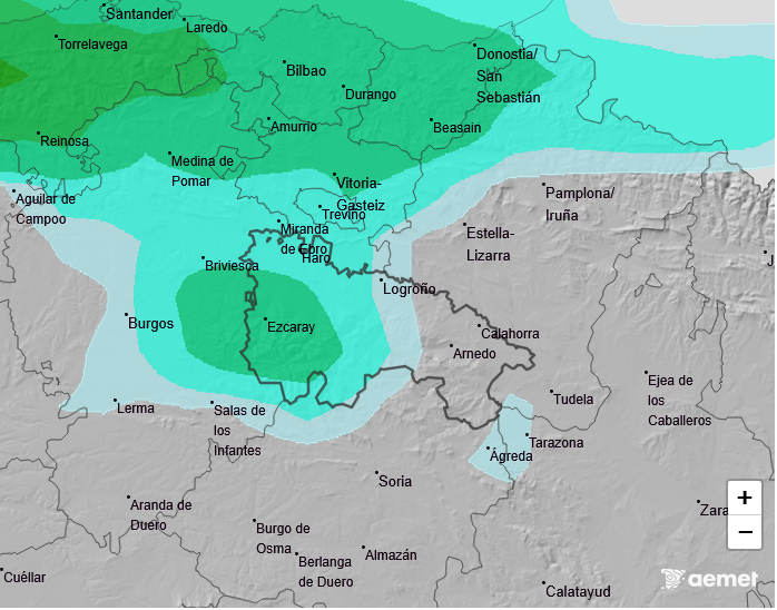 Precipitación Media según AEMET. Meteosojuela La Rioja 24