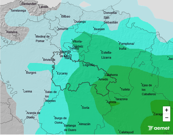 Precipitación Media según AEMET. Meteosojuela La Rioja 27