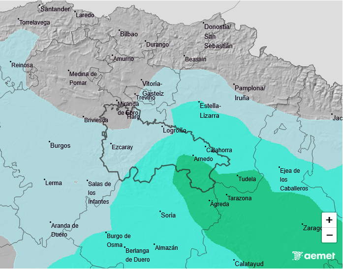 Precipitación Media según AEMET. Meteosojuela La Rioja 28
