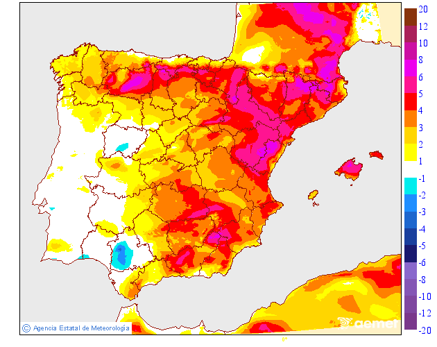 Variación de temperaturas máximas AEMET Meteosojuela 06