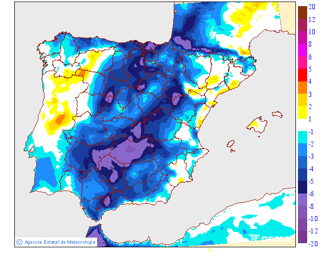 Variación de temperaturas máximas AEMET Meteosojuela 10