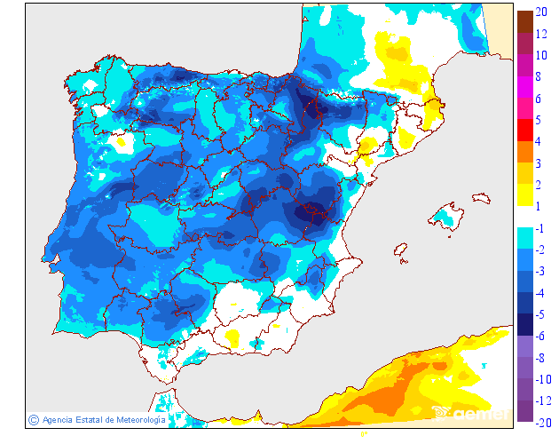 Variación de temperaturas máximas AEMET Meteosojuela 21