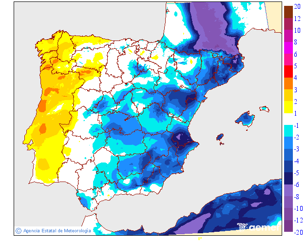 Variación de temperaturas máximas AEMET Meteosojuela 22