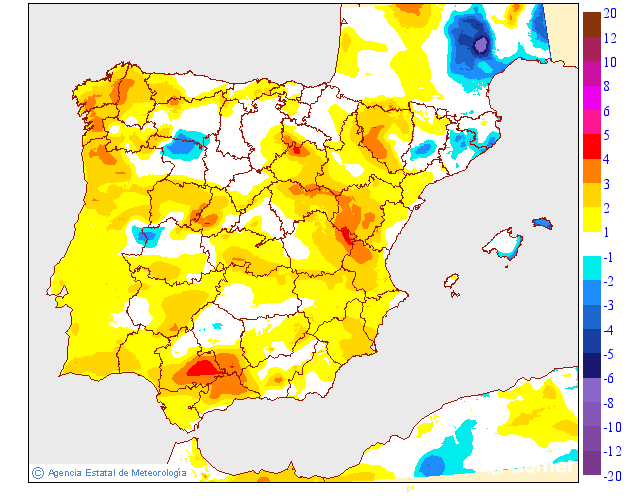 Variación de temperaturas máximas AEMET Meteosojuela 23