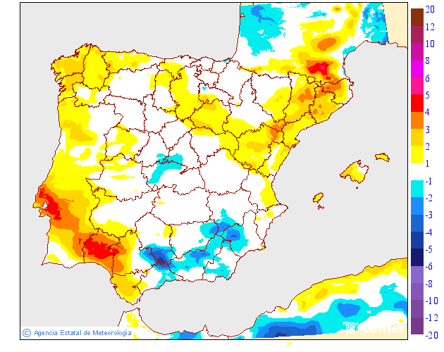 Variación de temperaturas máximas AEMET Meteosojuela 28