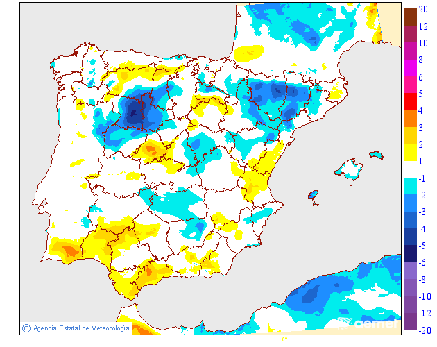 Variación de temperaturas máximas AEMET Meteosojuela 29