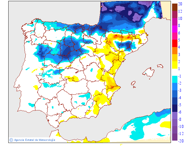 Variación de temperaturas máximas AEMET Meteosojuela 30