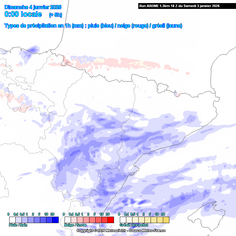 Animación evolución de las precipitaciones previstas en La Rioja